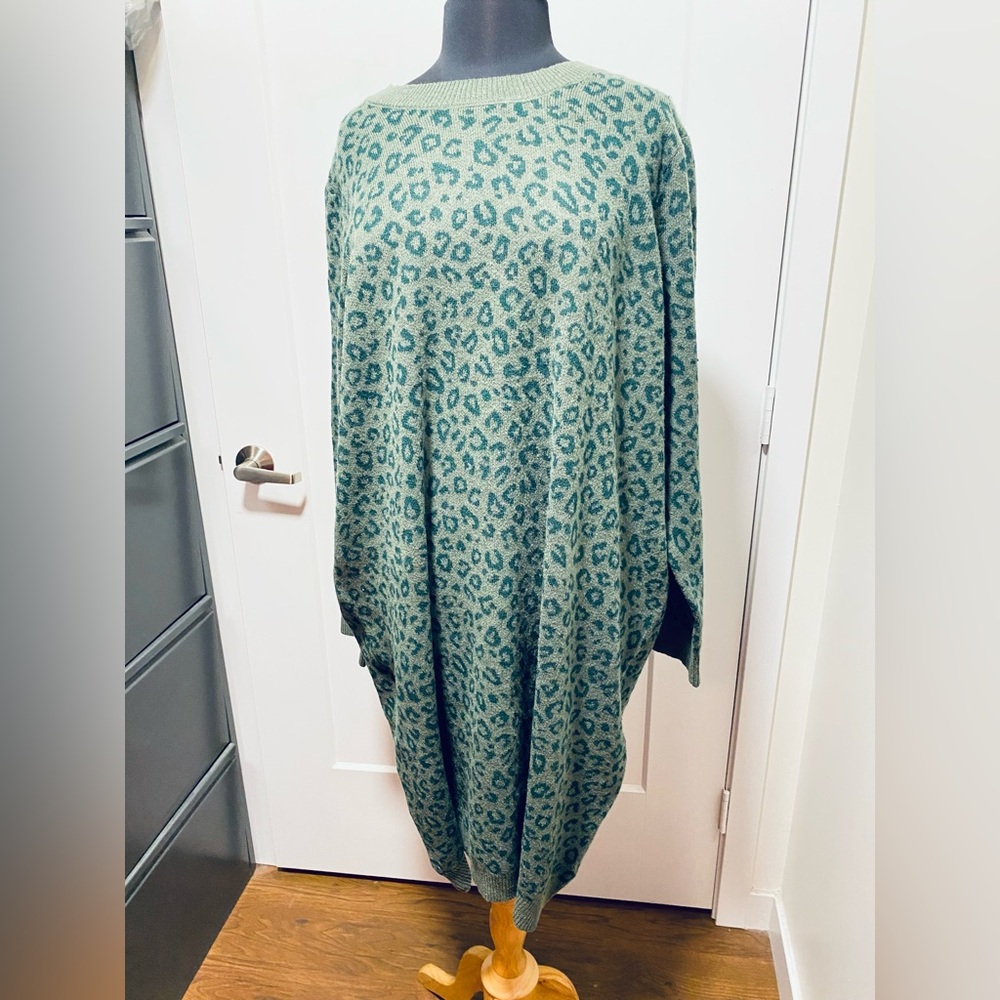 Sweater Long Leopard Print